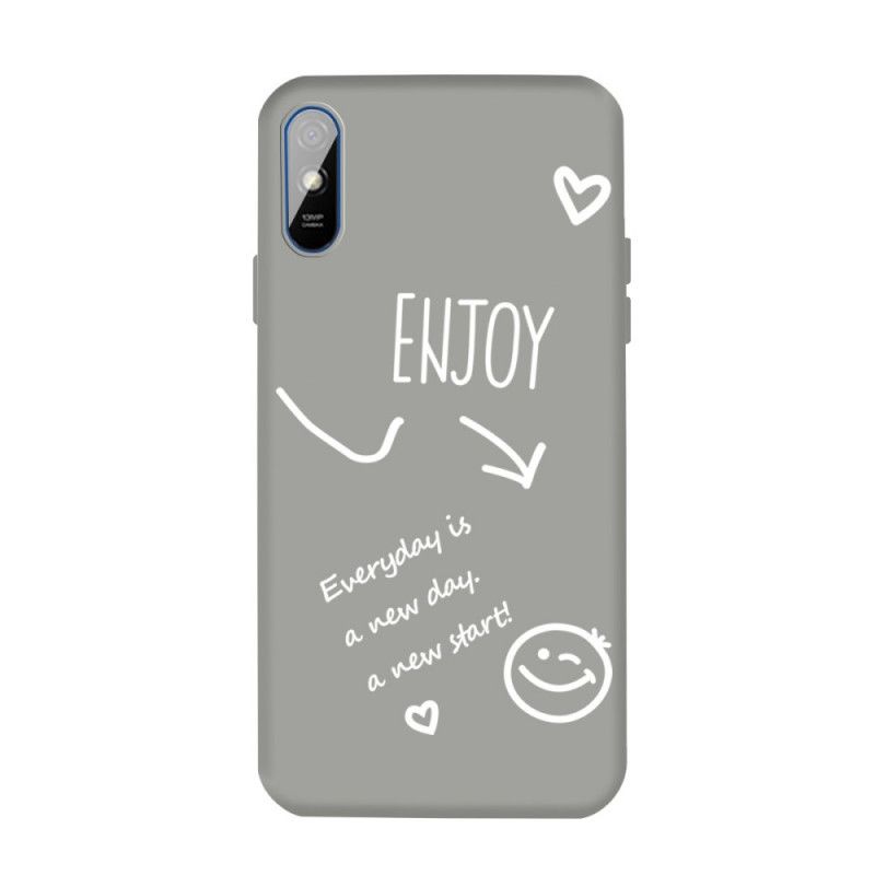 Kuori Xiaomi Redmi 9A Harmaa Musta Silikoni Nauttia