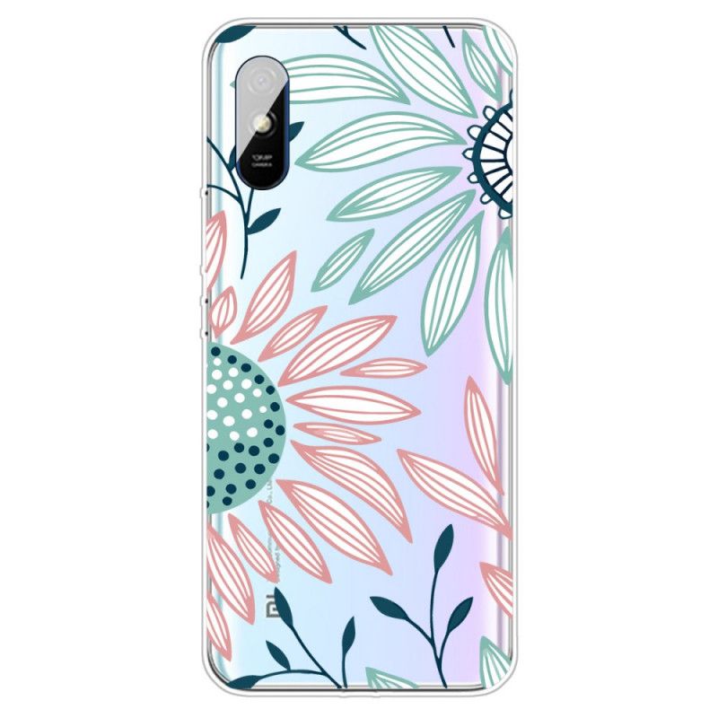 Kuori Xiaomi Redmi 9A Läpinäkyvä Kukka Suojakuori