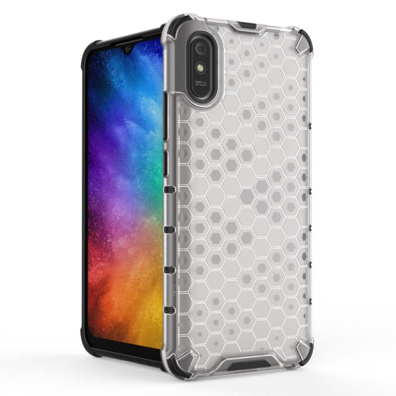 Kuori Xiaomi Redmi 9A Valkoinen Musta Hunajakennotyyli Suojakuori