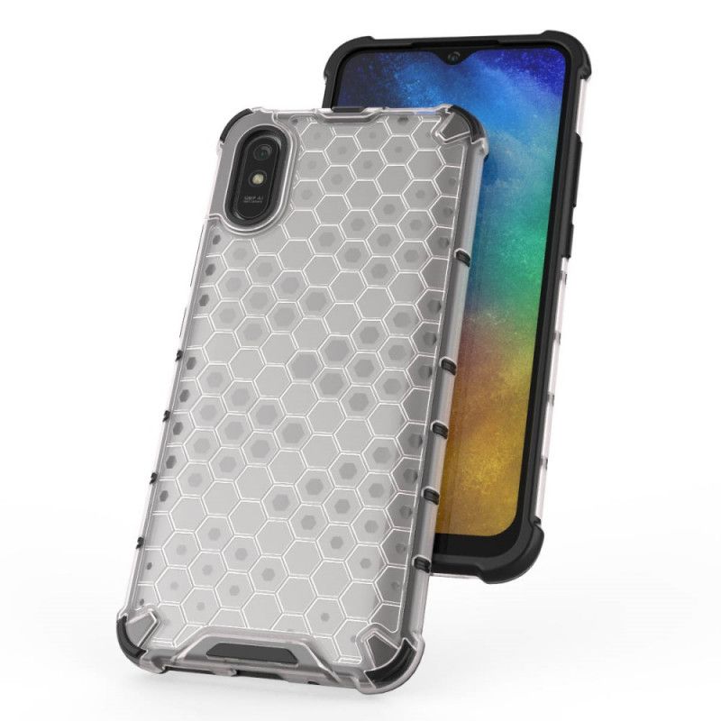 Kuori Xiaomi Redmi 9A Valkoinen Musta Hunajakennotyyli Suojakuori