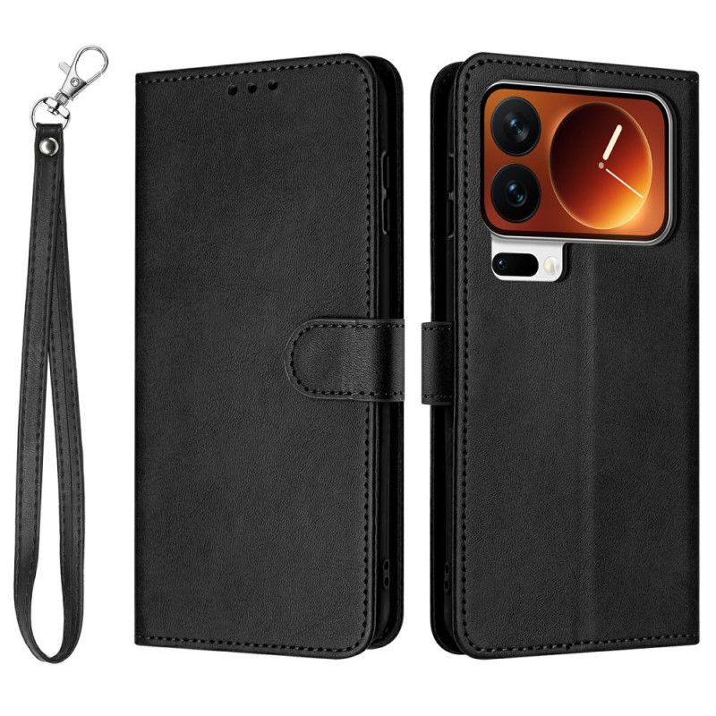 Kotelot Xiaomi 17 Pro Nahkakuvio Ja Nauha Suojakuori