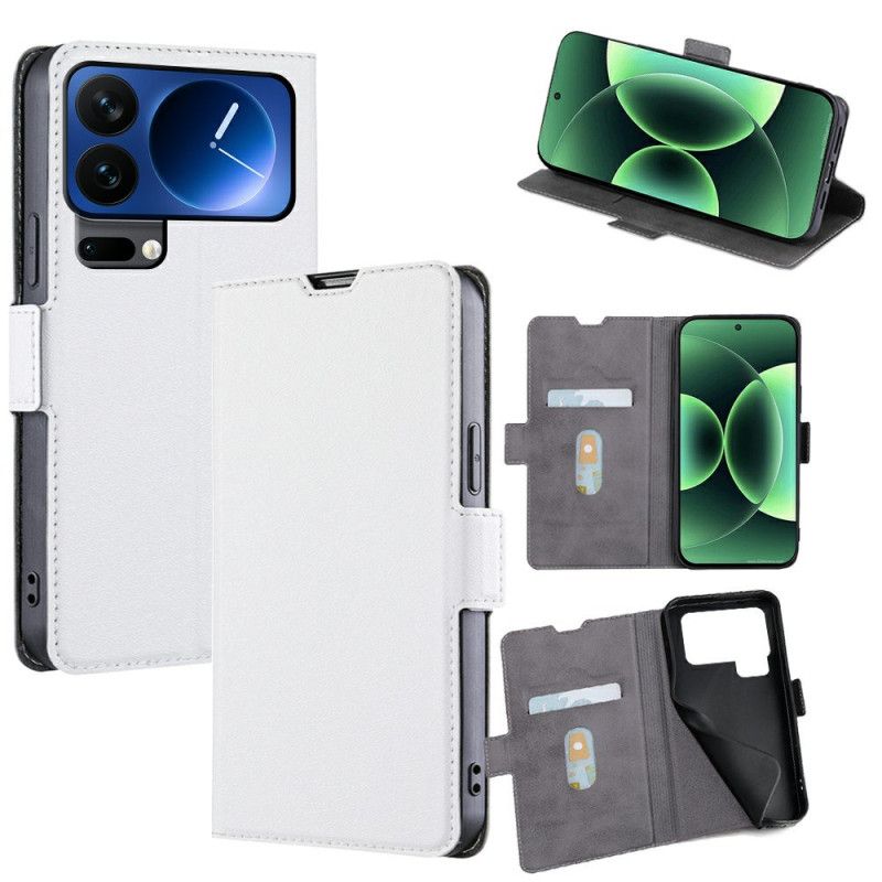 Kotelot Xiaomi 17 Pro Puhelinkuoret Keinonahkaa Kaksoislukolla