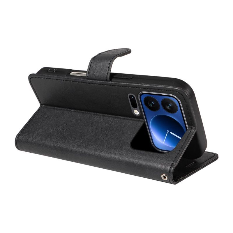 Kotelot Xiaomi 17 Pro Yksivärinen Nahkakuvio Suojakuori