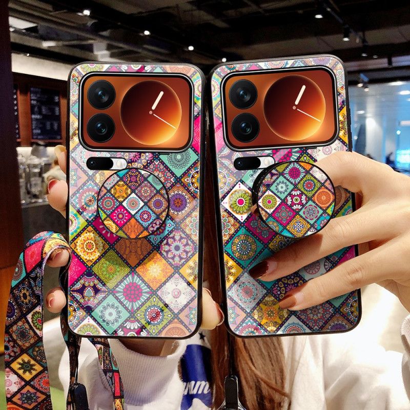 Kuori Xiaomi 17 Pro Karkaistusta Lasista Valmistettu Jalusta Ja Nauha Suojakuori