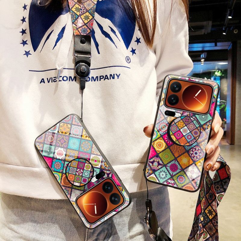 Kuori Xiaomi 17 Pro Karkaistusta Lasista Valmistettu Jalusta Ja Nauha Suojakuori