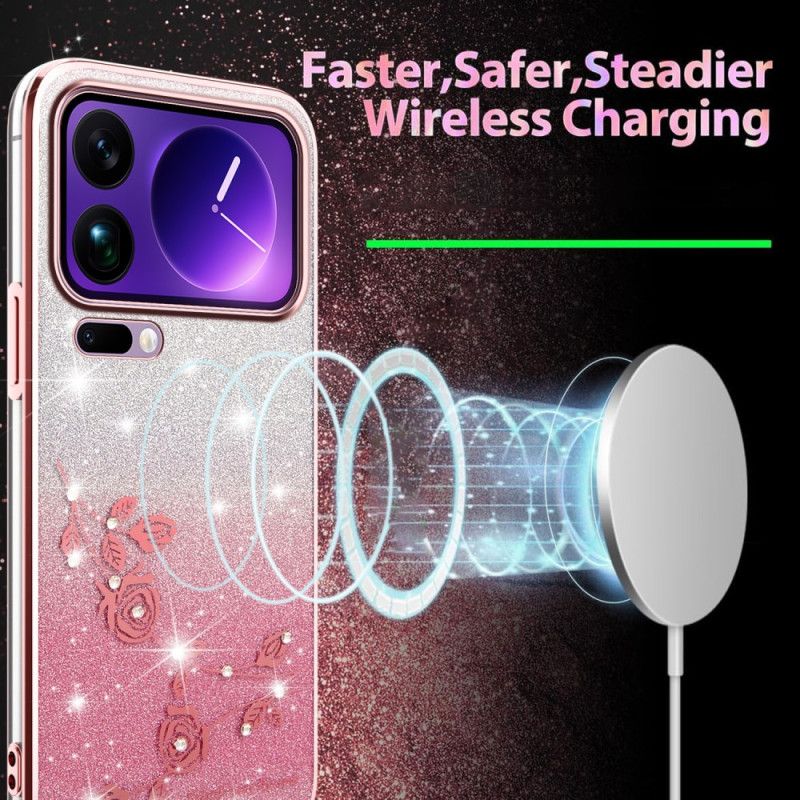 Kuori Xiaomi 17 Pro Kukkia Ja Strasseja