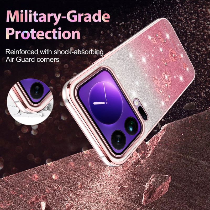 Kuori Xiaomi 17 Pro Kukkia Ja Strasseja