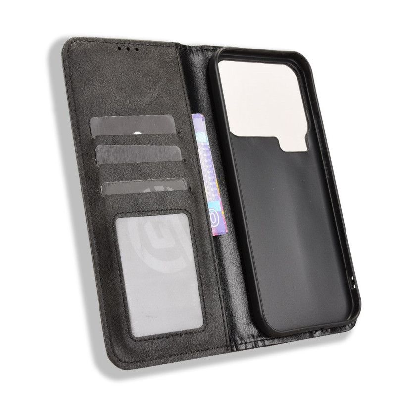 Nahkakotelo Xiaomi 17 Pro Vintage-reunus Suojakuori