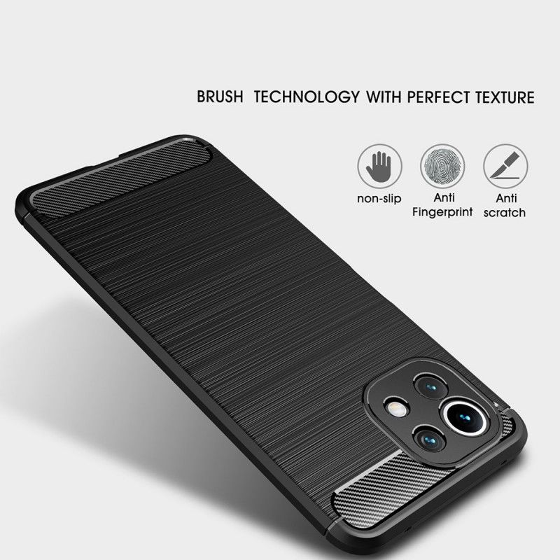 Case Kuoret Xiaomi Redmi Note 10 Pro Punainen Musta Puhelinkuoret Harjattu Hiilikuitu