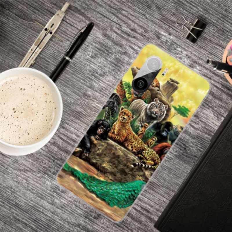 Kuori Xiaomi Mi 11i 5g / Poco F3 Safari Animals Suojakuori