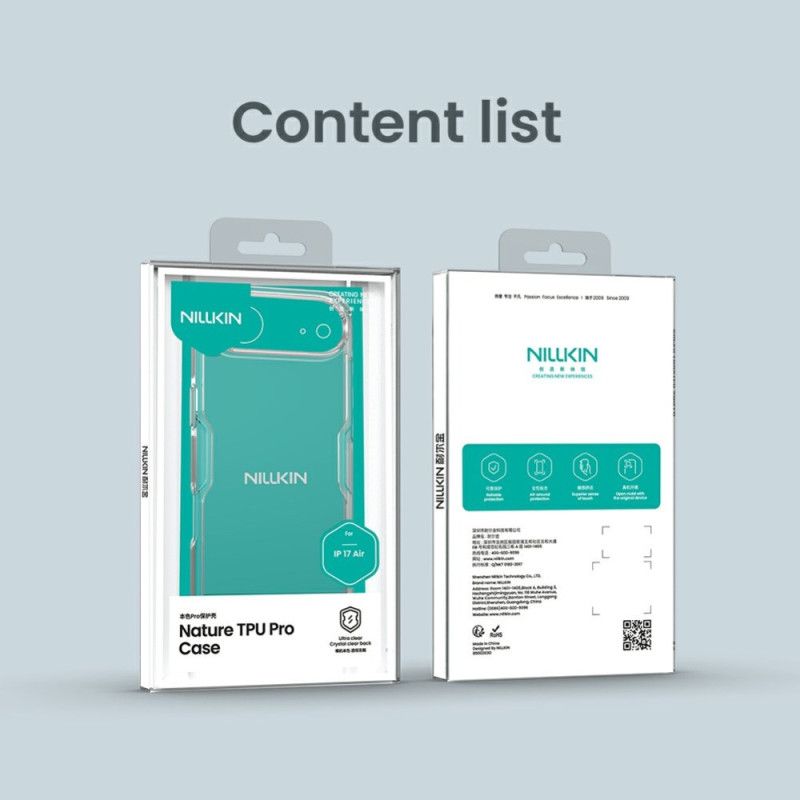 Kuori iPhone Air Nillkin Nature Pro -sarjan Kirkas
