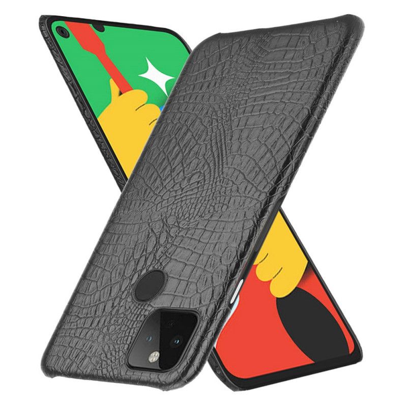 Kuori Google Pixel 4A 5G Valkoinen Musta Krokotiilin Ihovaikutus Suojakuori