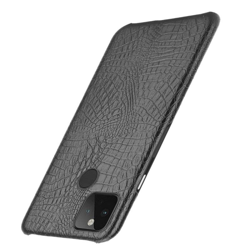 Kuori Google Pixel 4A 5G Valkoinen Musta Krokotiilin Ihovaikutus Suojakuori