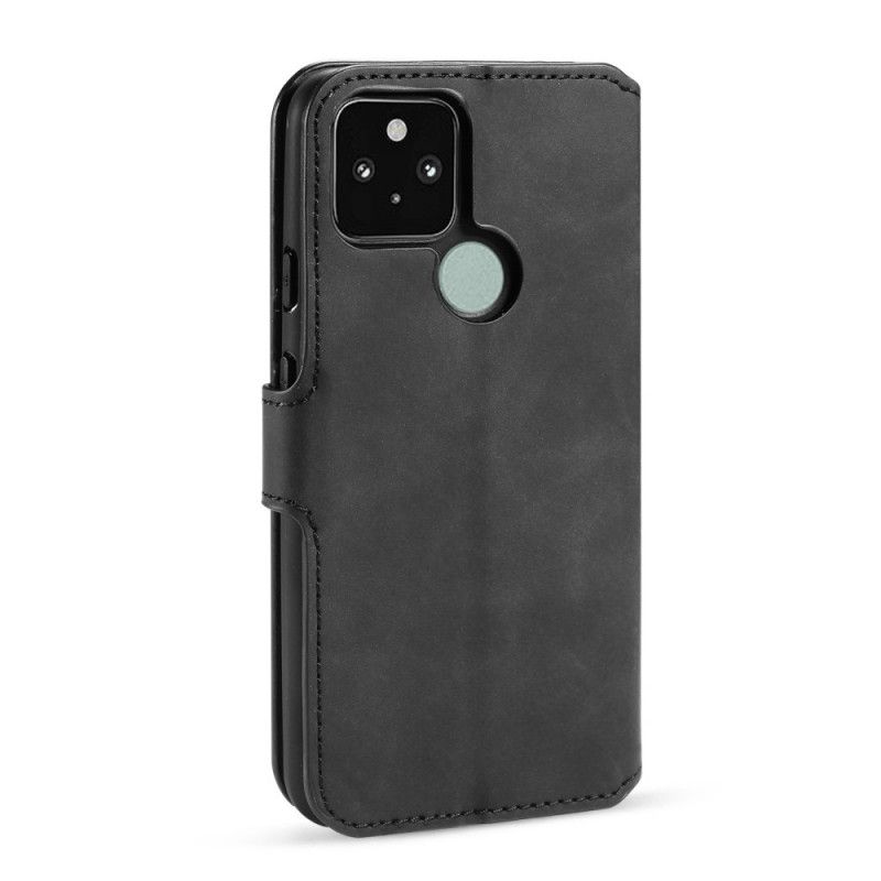 Nahkakotelo Google Pixel 4A 5G Harmaa Musta Puhelinkuoret Retro Dg. Vaimennus