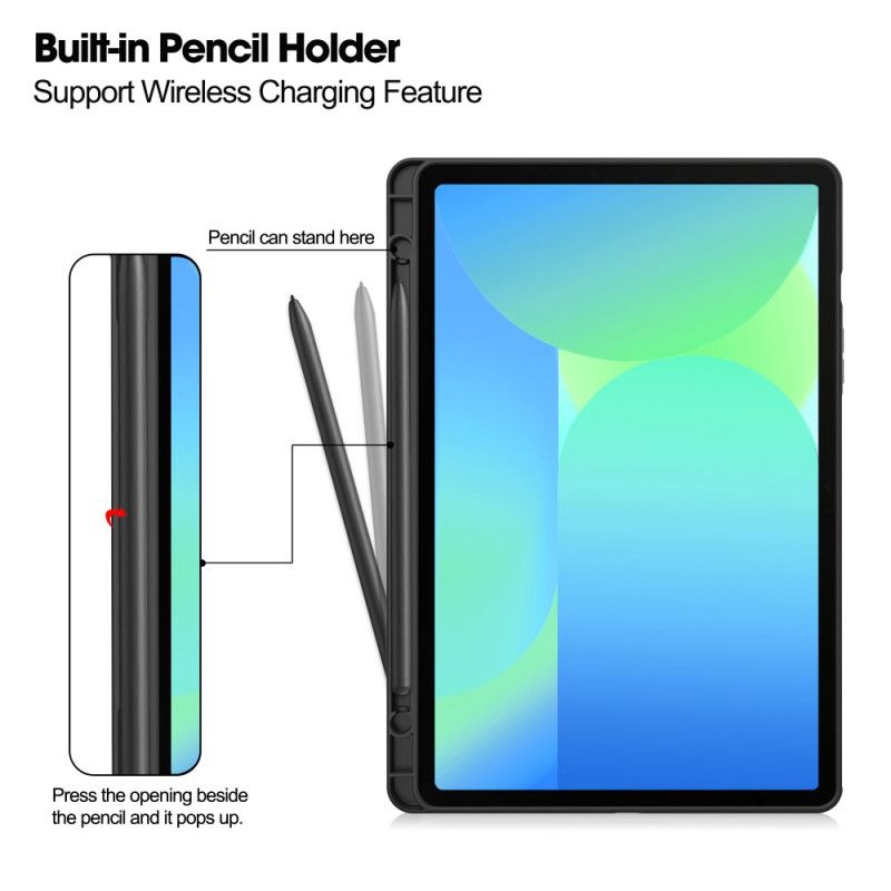 Kotelot Samsung Galaxy Tab S10 Fe Nahkakuvioinen Suojakuori