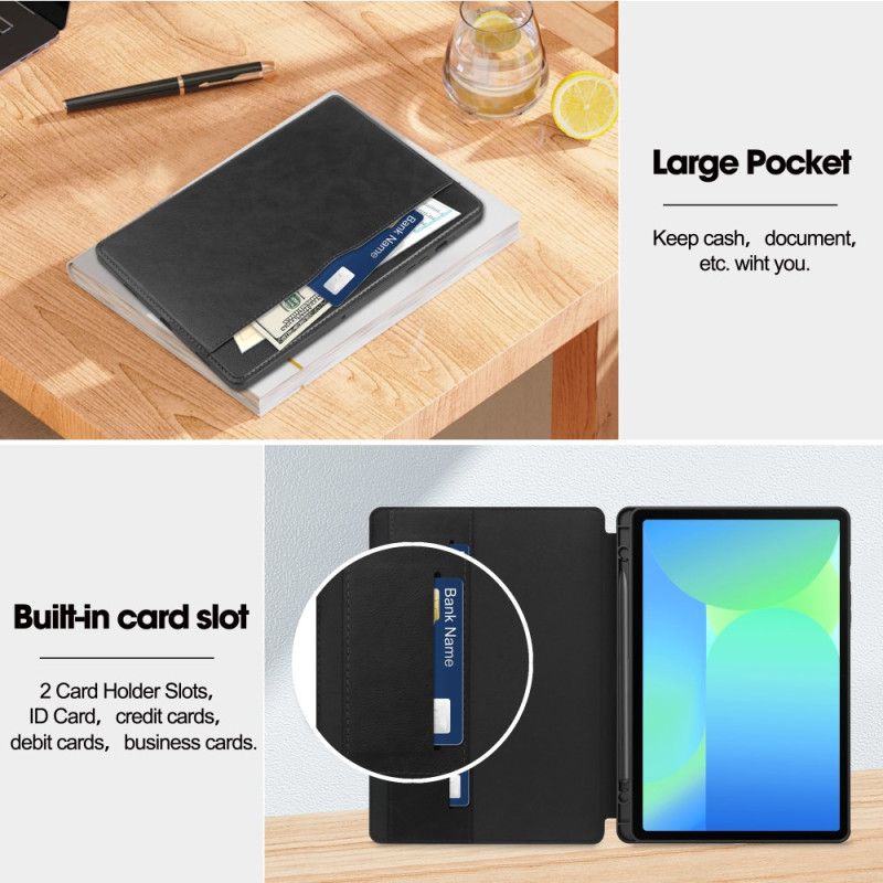 Kotelot Samsung Galaxy Tab S10 Fe Nahkakuvioinen Suojakuori