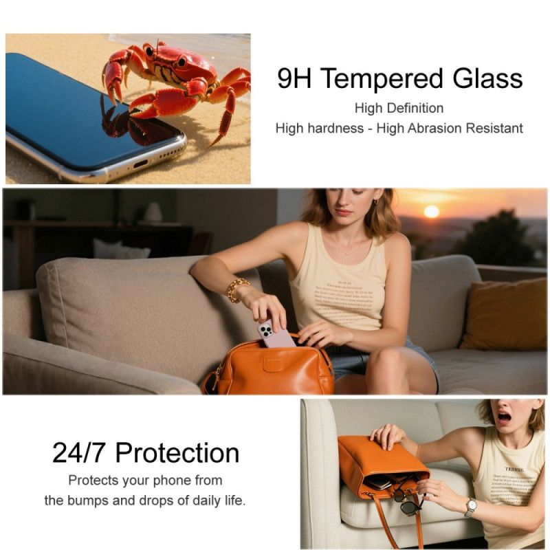 Karkaistusta Lasista Valmistettu Näytönsuoja Oneplus 15r (yhteensopiva Sormenjälkitunnistuksen Kanssa)