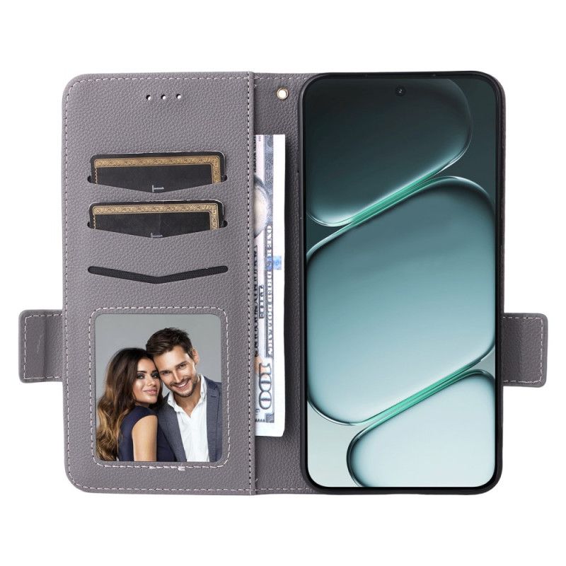 Kotelot Oneplus 15r Puhelinkuoret Litsikuvioinen Tekonahka Hihnalla