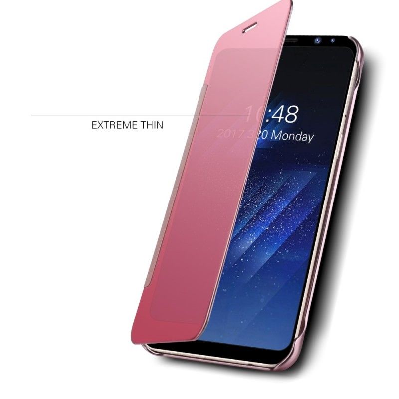Flip Kotelot Samsung Galaxy S8 Hopea Vaaleansininen Puhelinkuoret Peili