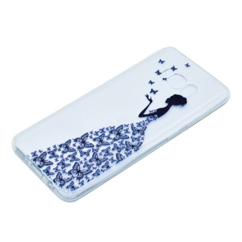 Kuori Samsung Galaxy S8 Läpinäkyvä Mekko. Jossa Perhosia