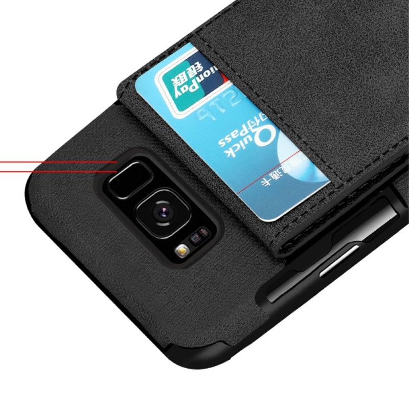 Kuori Samsung Galaxy S8 Musta Kokoontaitettava Korttikotelo