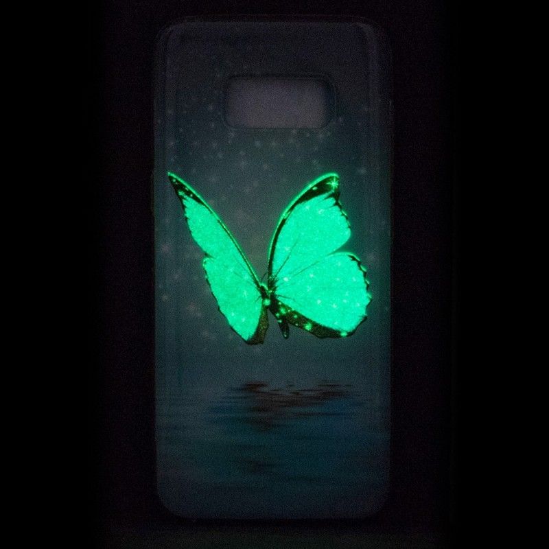 Kuori Samsung Galaxy S8 Puhelinkuoret Fluoresoiva Sininen Perhonen
