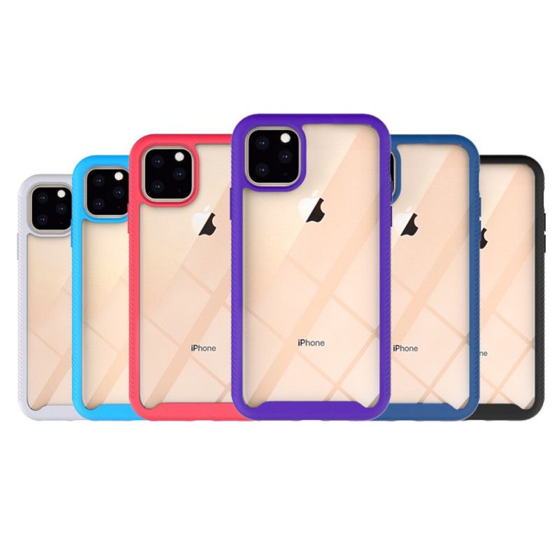 Case Kuoret iPhone 11 Pro Valkoinen Musta Puhelinkuoret Hybridisalamareunan Muotoilu