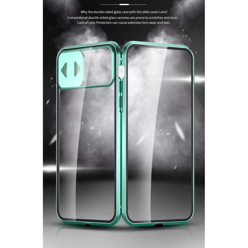Kuori iPhone 11 Pro Punainen Musta Karkaistu Peililasi Ja Linssinsuojus