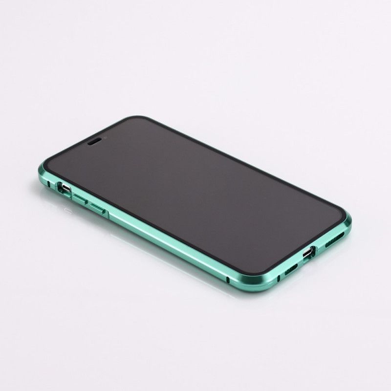 Kuori iPhone 11 Pro Punainen Musta Karkaistu Peililasi Ja Linssinsuojus
