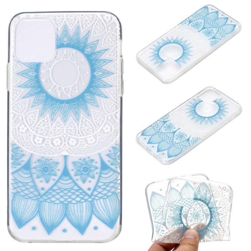 Kuori iPhone 11 Pro Vaaleanpunainen Läpinäkyvä Värikäs Mandala Suojakuori