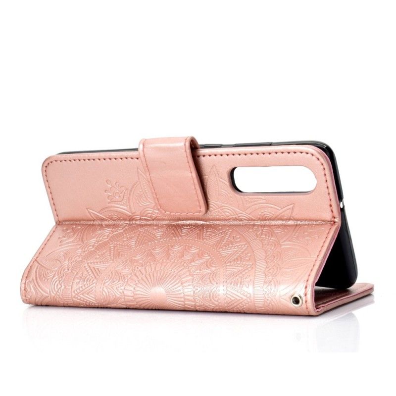 Kotelot Huawei P30 Punainen Harmaa Aurinko Mandala
