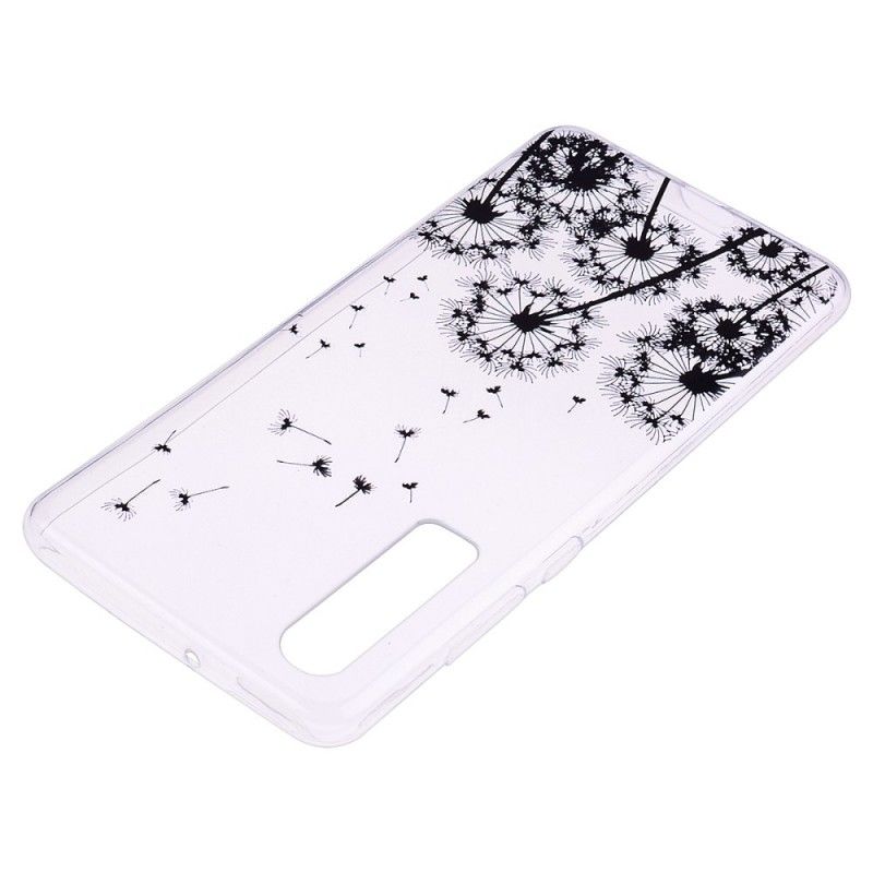 Kuori Huawei P30 Läpinäkyvät Mustat Voikukat