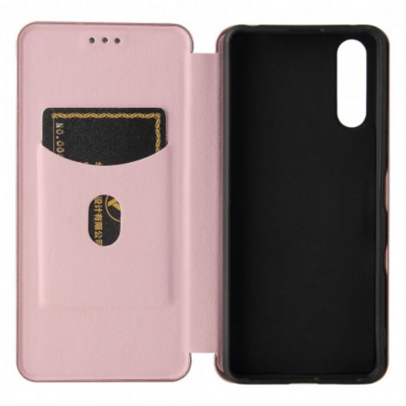 Flip Kotelot Sony Xperia 10 Iii Värillinen Hiilisilikoni