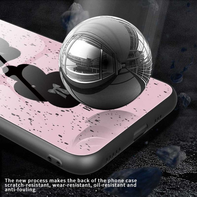 Case iPhone 17 Pro Max Puhelinkuoret Karkaistusta Lasista Valmistettu Vaaleanpunainen Ja Musta Kuvio