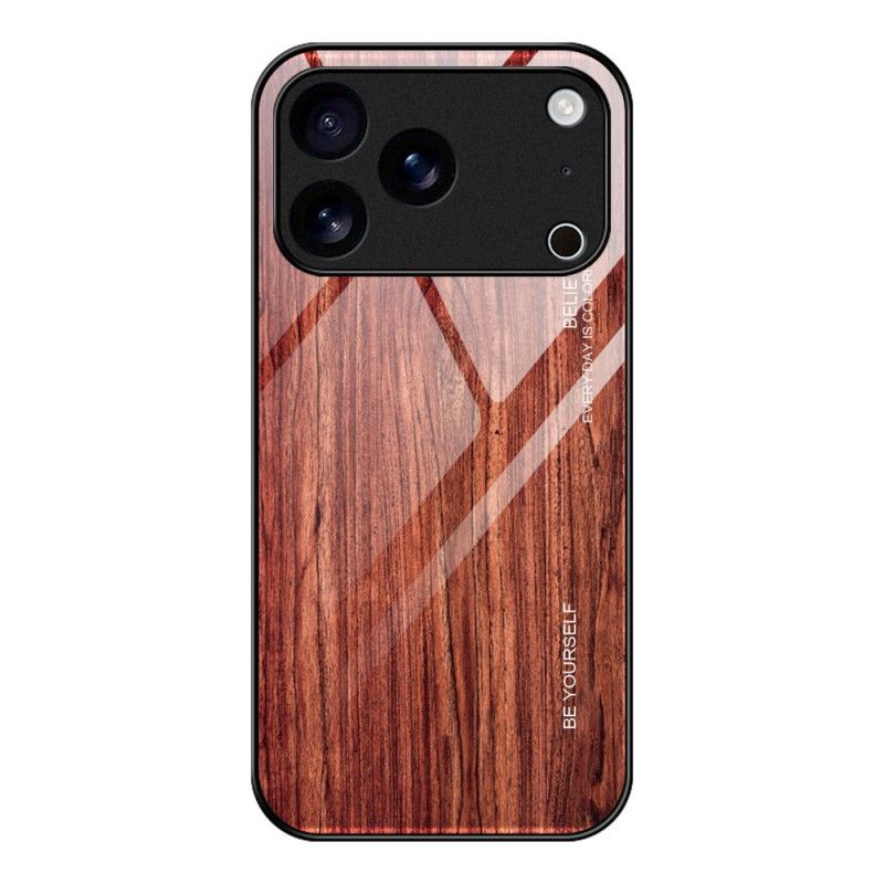 Case iPhone 17 Pro Max Puhelinkuoret Puuefektikarkaistu Lasi