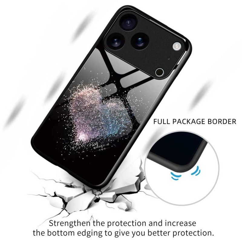 Case iPhone 17 Pro Max Puhelinkuoret Sydänkuvioinen Karkaistu Lasi