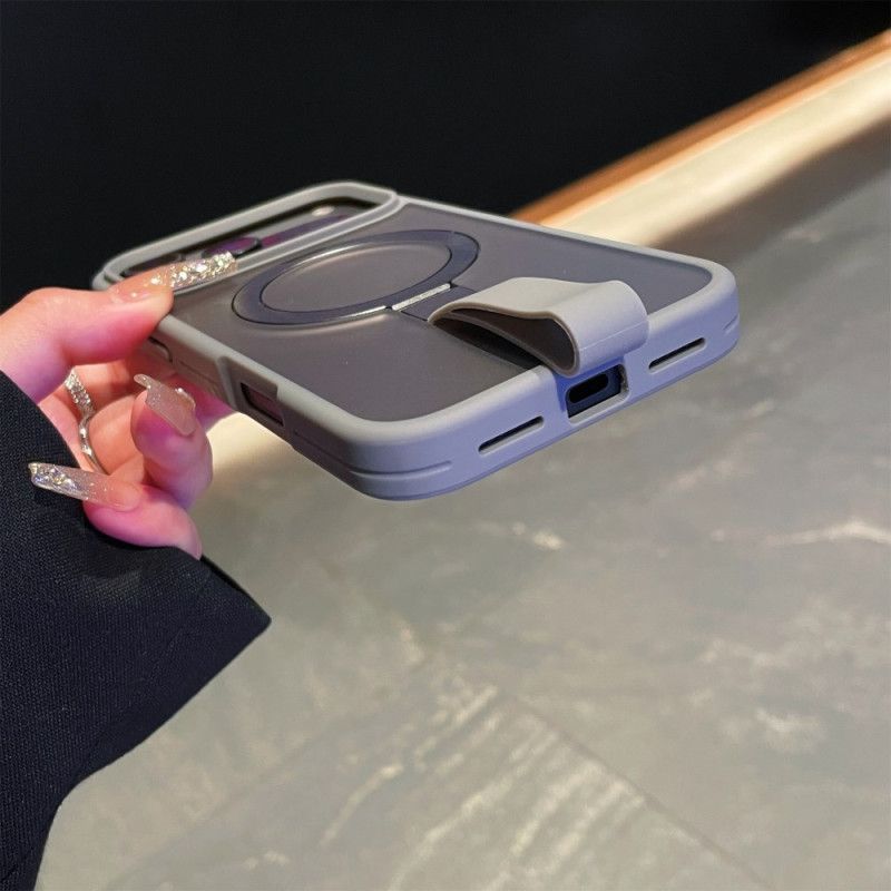 Kuori iPhone 17 Pro Max Integroitu Rannehihna Ja Metallinen Jalusta Suojakuori