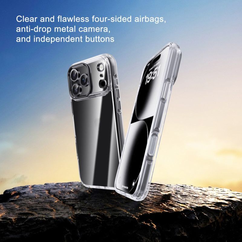Kuori iPhone 17 Pro Max Ipaky Läpinäkyvä Metallinen Linssikehys