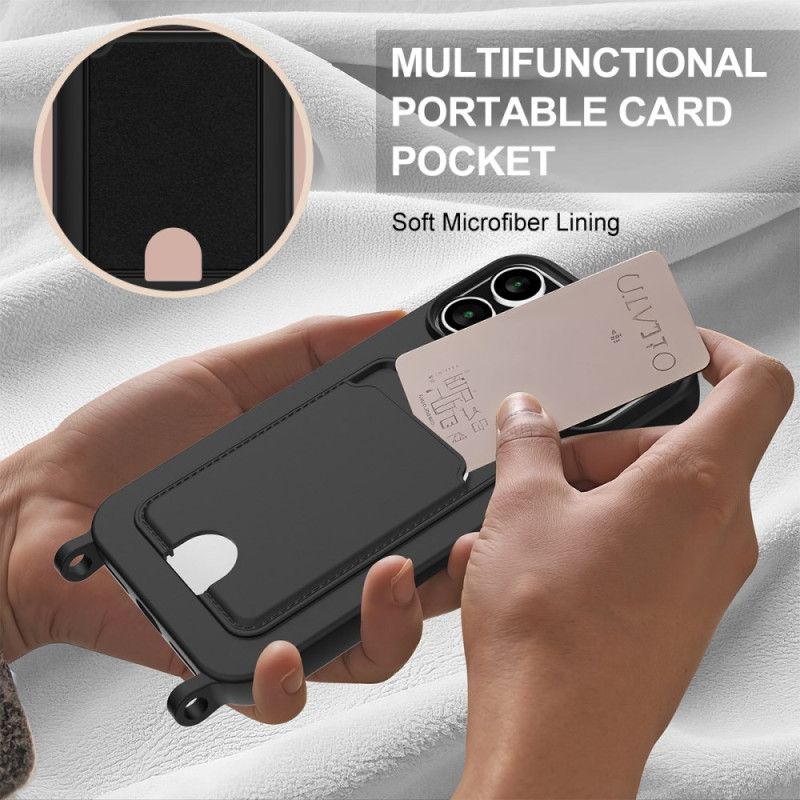 Kuori iPhone 17 Pro Max Johdollinen Korttikotelo