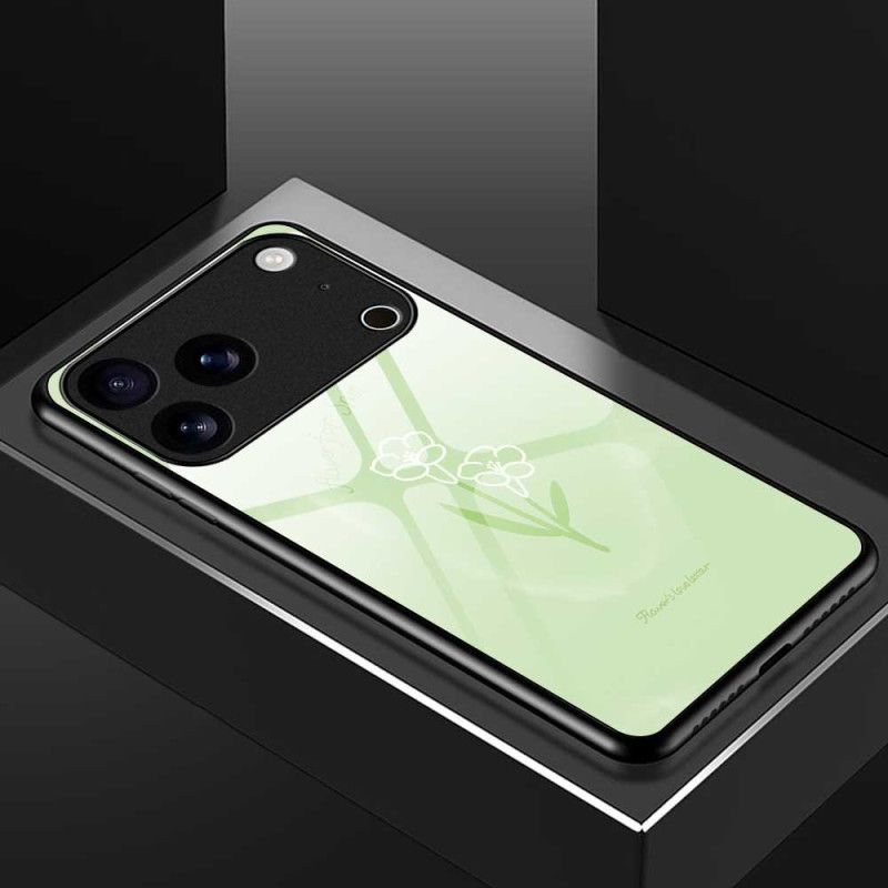 Kuori iPhone 17 Pro Max Karkaistusta Lasista Valmistetut Kukat