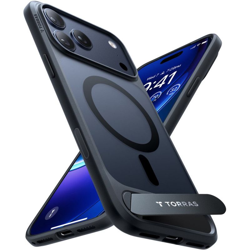 Kuori iPhone 17 Pro Max Magsafe Premium -muotoilu Integroidulla Jalustalla