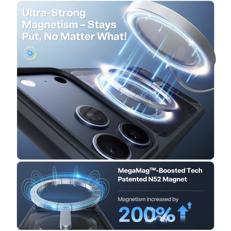 Kuori iPhone 17 Pro Max Magsafe Premium -muotoilu Integroidulla Jalustalla