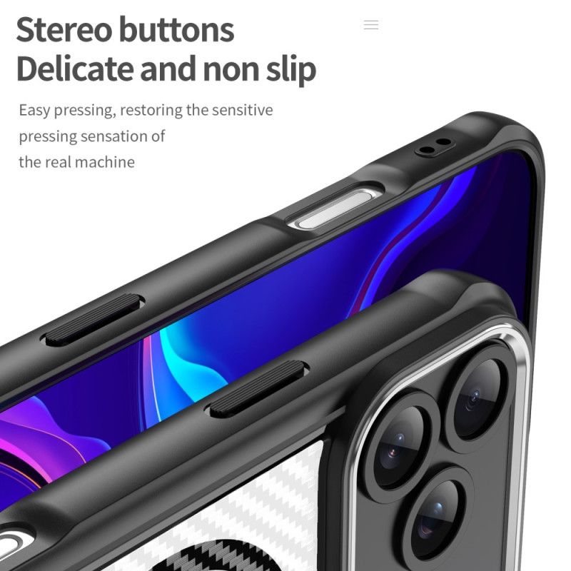 Kuori iPhone 17 Pro Max Magsafe-yhteensopiva Läpikuultava Hiilikuitu Suojakuori