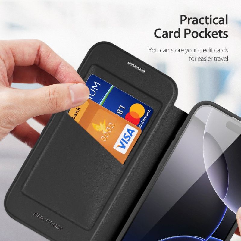 Nahkakotelo iPhone 17 Pro Max Magsafe Ja Skin X Pro -sarja Dux Ducis -kiinnike