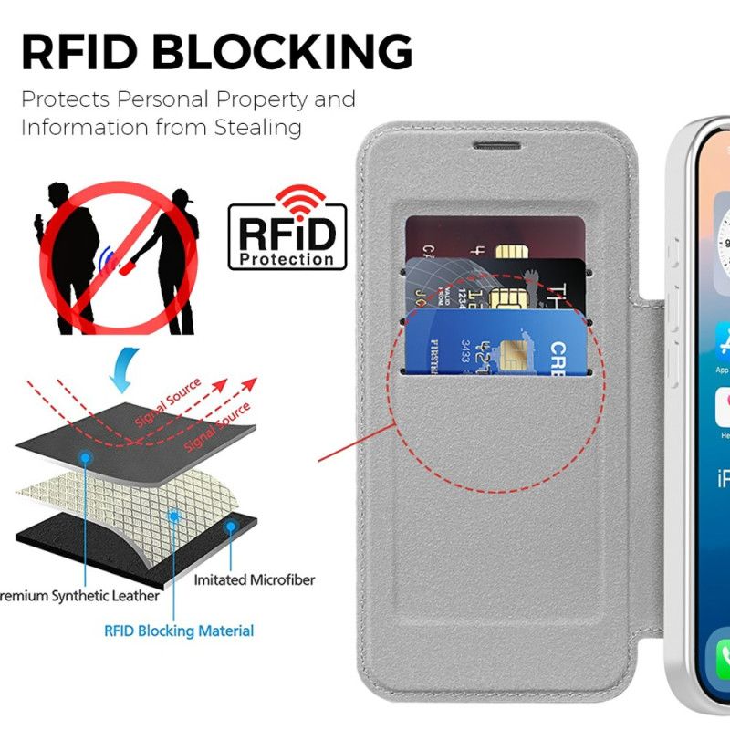 Nahkakotelo iPhone 17 Pro Max Magsafe-yhteensopiva Tikattu