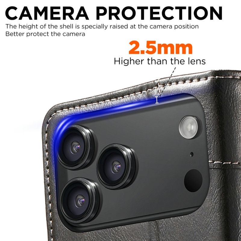 Nahkakotelo iPhone 17 Pro Max Vintage Suteni Suojakuori