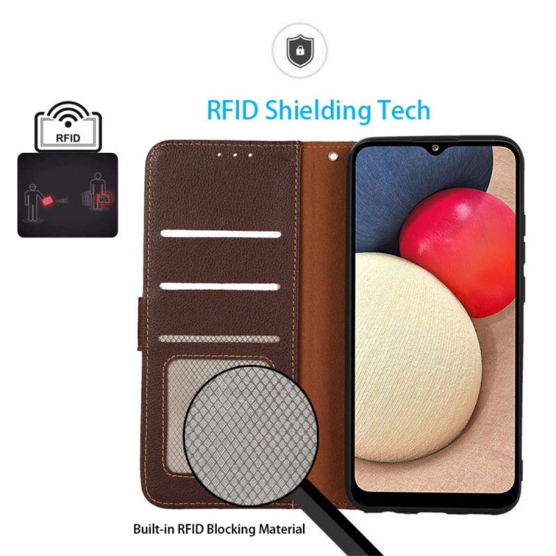 Kotelot Realme 8i Puhelinkuoret Litchi Style Rfid Khazneh
