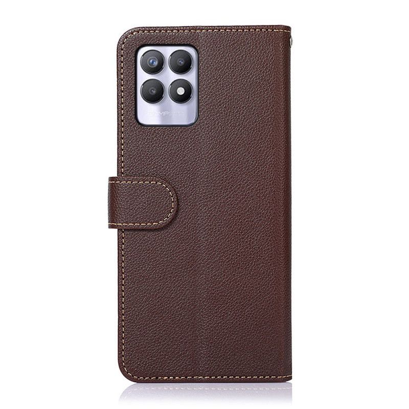 Kotelot Realme 8i Puhelinkuoret Litchi Style Rfid Khazneh
