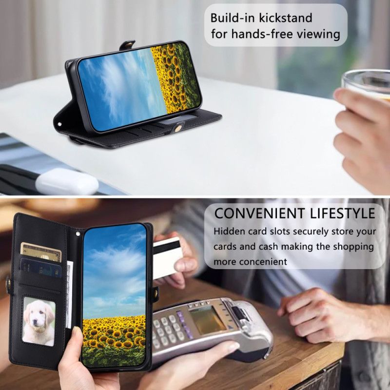 Kotelot Xiaomi 15 Pro Clutch-tyylinen Lompakko Hihnalla Ja Olkahihnalla