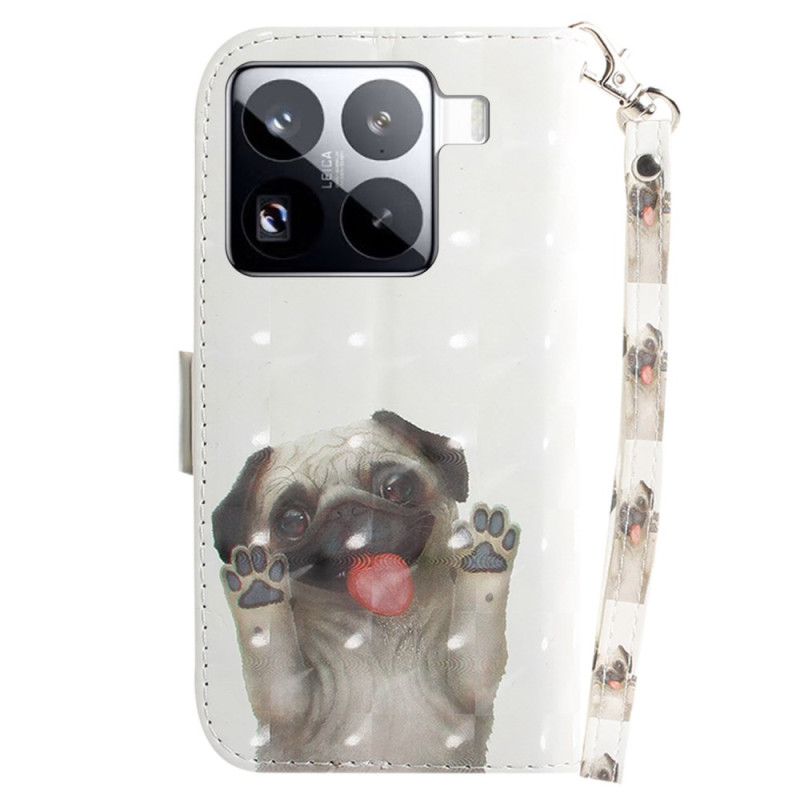 Kotelot Xiaomi 15 Pro Mopsikuvioinen Hihna